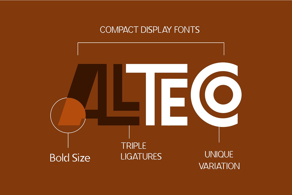 ALLTECO– Modern Retro Display Fonts, a Sans Serif Font by WhymoreArt (Photo 6 of 11)