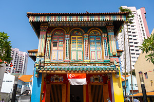 Colorful House of Tan Teng Niah in Little India, Singapore, an Architecture Photo by GoodGoods