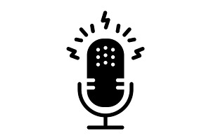 Podcasts Microphone Solid Icon