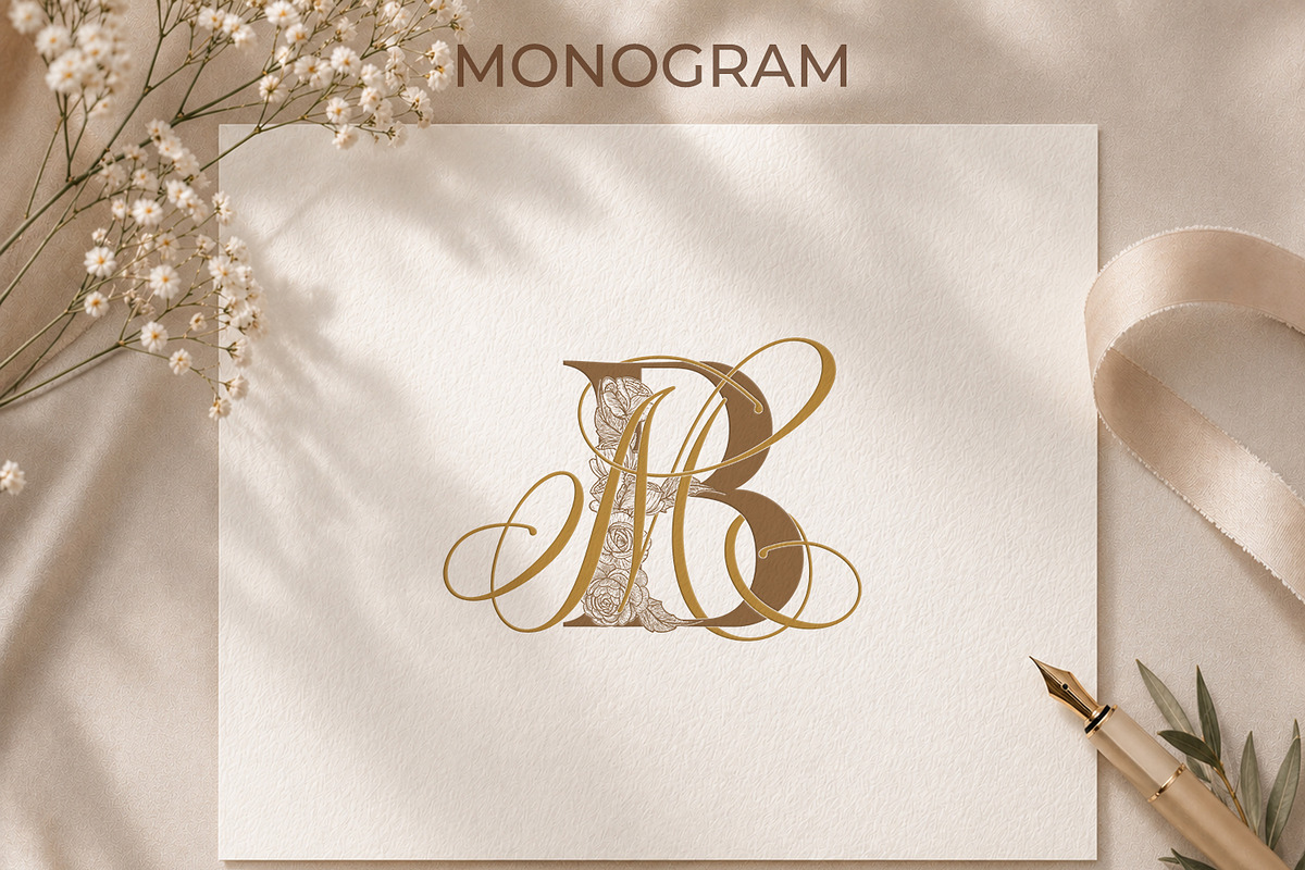 MB BM Wedding Monogram Logo, a Branding & Logo Template by LogoAV (Photo 5 of 6)