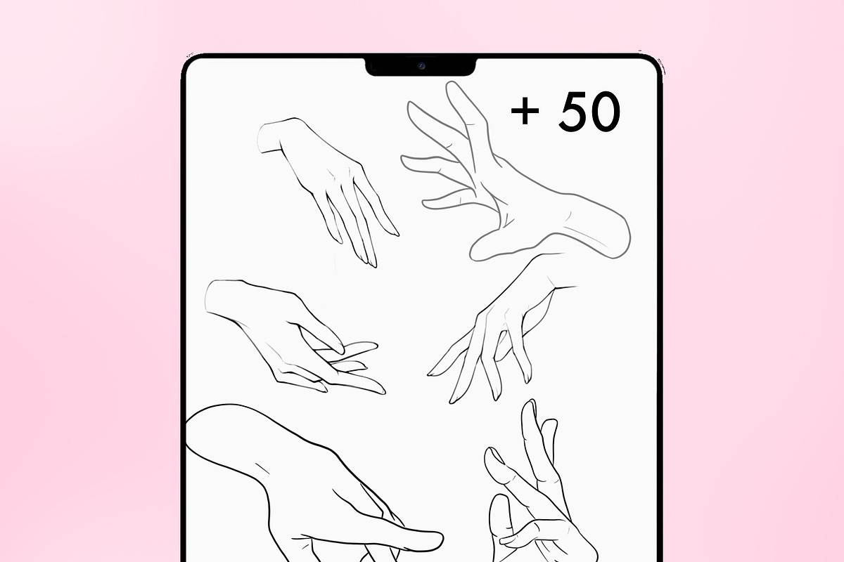 Procreate hands stamps, a Brush Add-On by vurdembrushes (Photo 2 of 3)