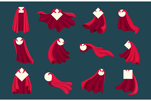Red cloak with banners. Empty places, an Illustration by Valerie Bodnar