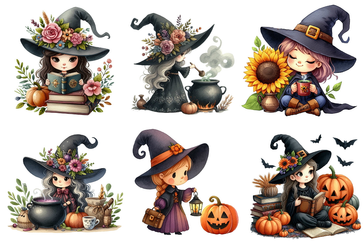 Halloween Witch clipart, an Illustration by Designworld (Photo 2 of 6)