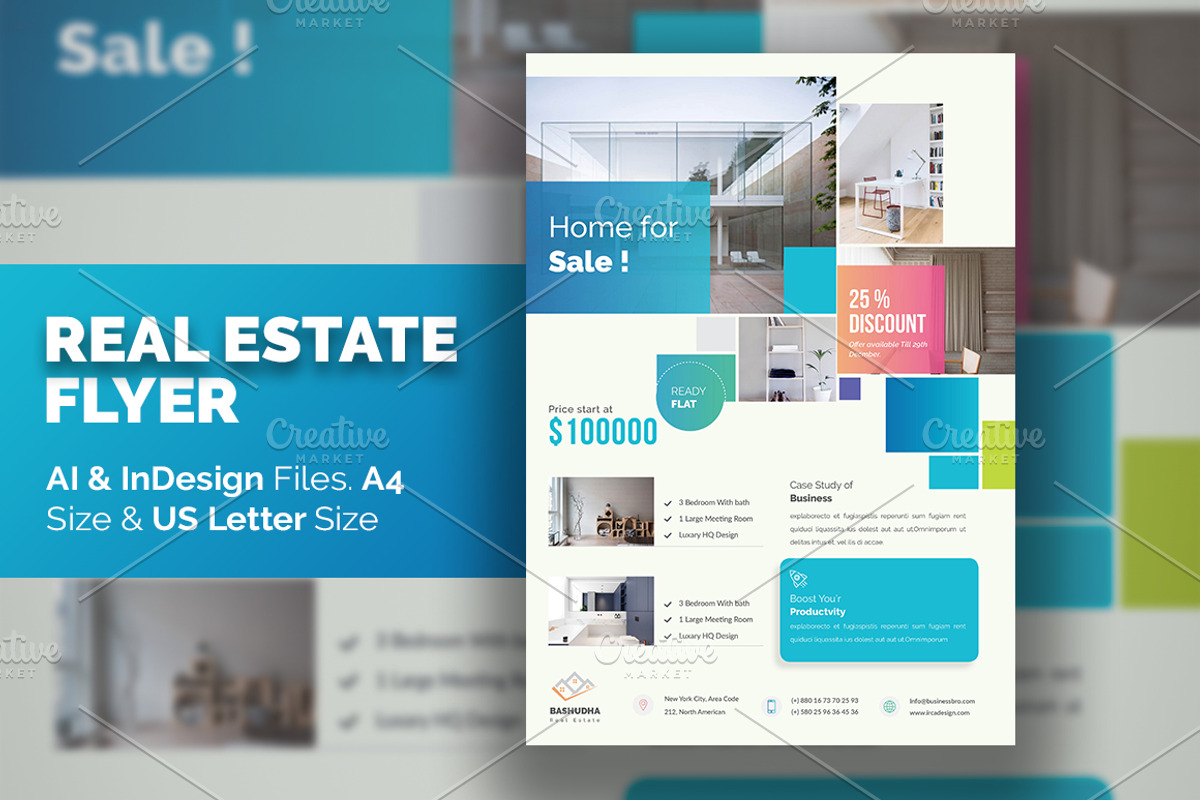 Real Estate Flyer, a Flyer Template by Addaxx (Photo 1 of 2)
