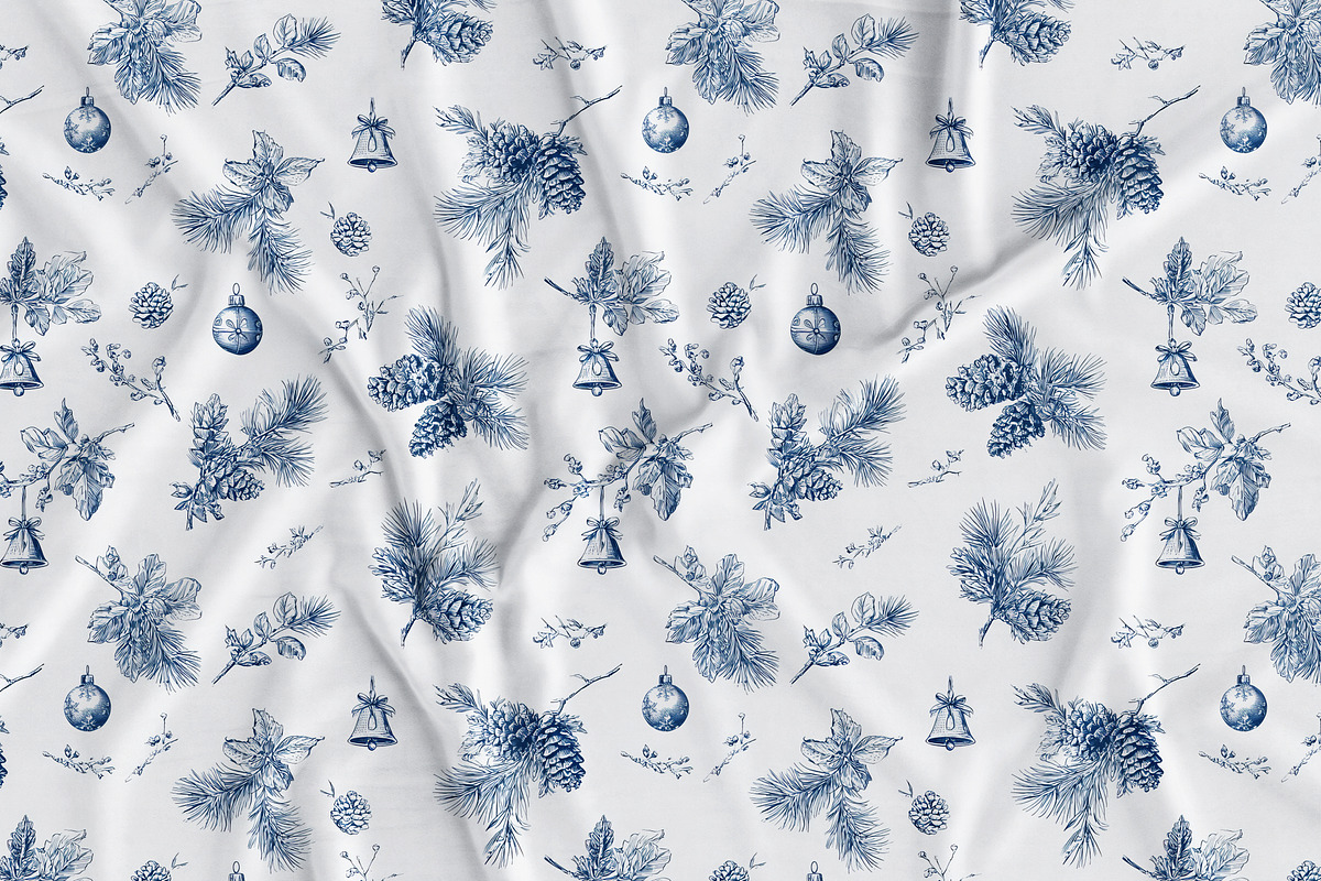 Vintage Christmas Pattern Collection, a Pattern Graphic by Olya Creative (Photo 19 of 21)