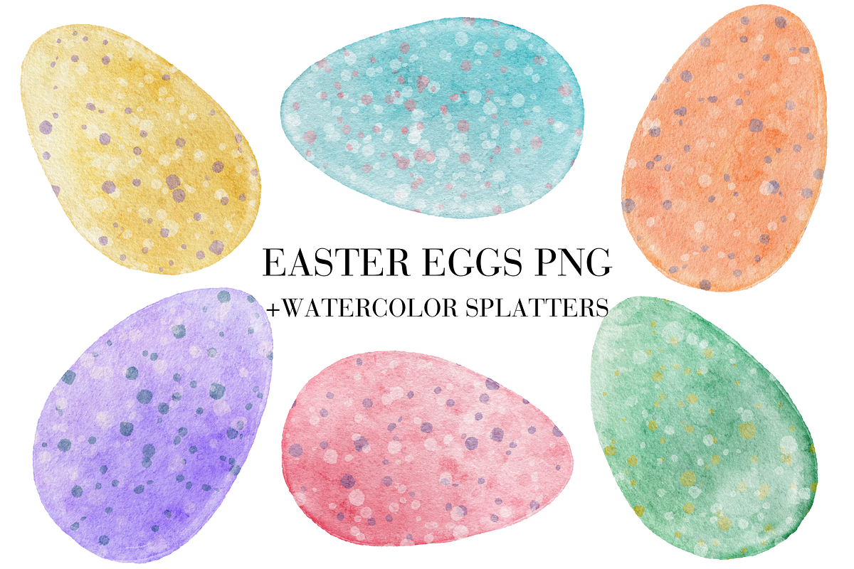 Watercolor easter eggs png, an Object Illustration by Kat Anti (Photo 1 of 3)