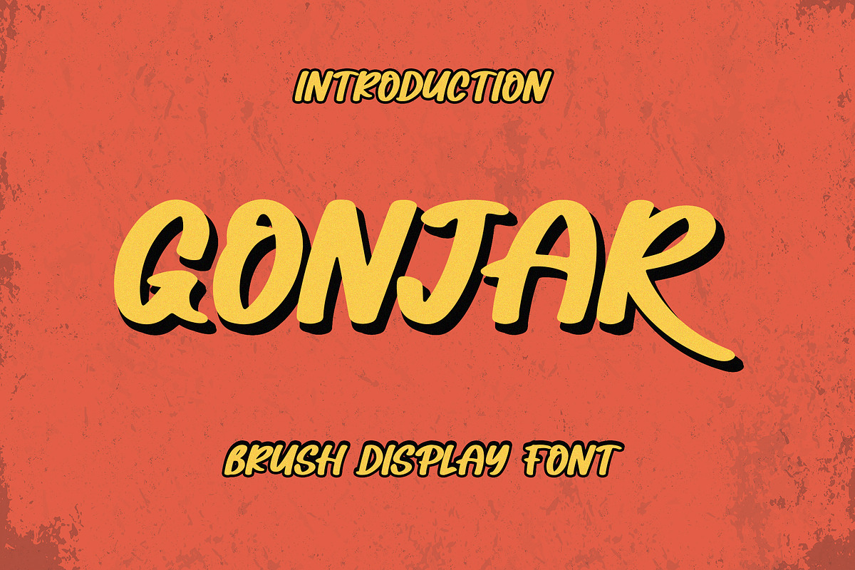 GONJAR - Brush Display Font, a Handwritten Font by ENATIVE (Photo 1 of 6)