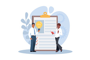 Conclusion of agreement. Employee, a Person Illustration by YummyBuum