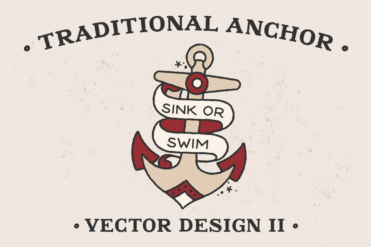 Traditional Anchor Vector Design II, an Education Illustration by BAD TASTE (Photo 1 of 6)