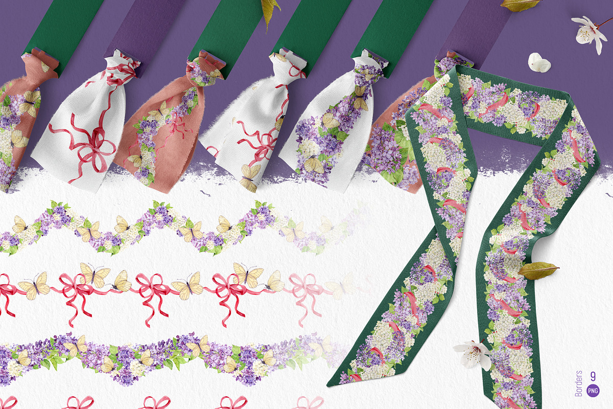 Lilac. Watercolor set., an Illustration by Tata Pilip (Photo 14 of 21)
