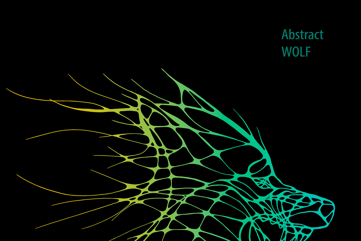 abstract wolf, an Illustration by Danya