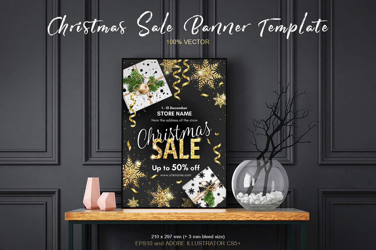 Christmas Sale Banner Template, a Flyer Template by ARg Design (Photo 1 of 3)