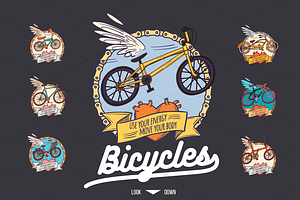 Bicycles Icons Pack