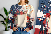 4th of July Paper Cutting Blank, a Seasonal Illustration by Sharon Schwalbe (Thumbnail 3 of 6)