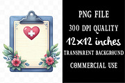 Watercolor Coquette Nurse Clipart, an Illustration by Designking (Thumbnail 4 of 4)