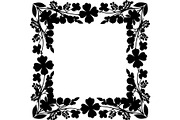 Black Floral Wreath Frame Set, an Illustration by Designer_Momina (Thumbnail 9 of 20)