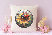 Stained Glass Ladybug Sublimation, an Illustration by RobertsArt (Thumbnail 3 of 7)
