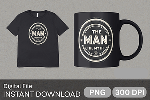 The Man, The Myth PNG Design, an Object Graphic by Canvagator