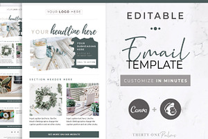 Canva & Mailchimp Template Rustic