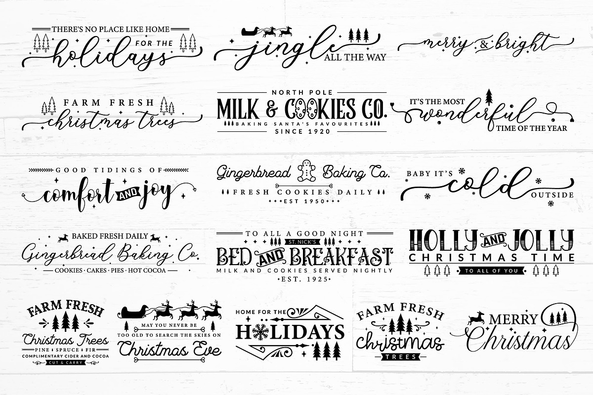 Farmhouse Christmas Sign Mega Pack, a Graphic by CraftlabSVG (Photo 3 of 17)