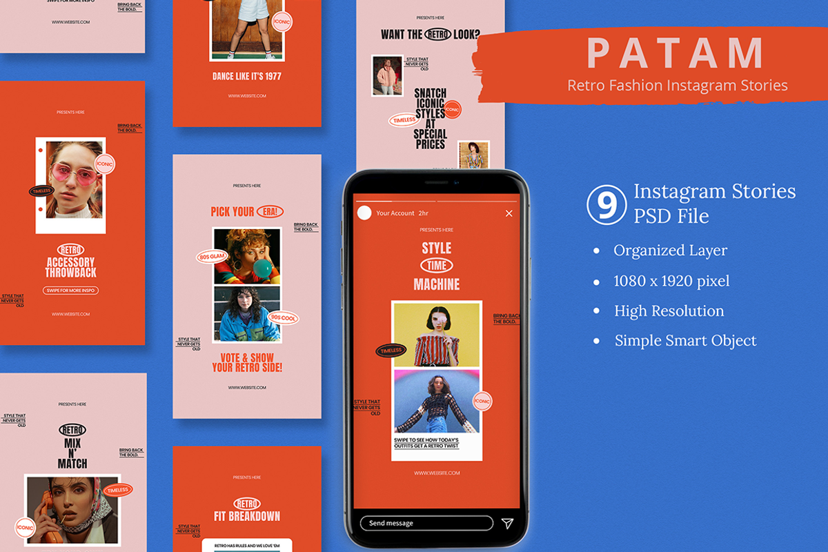 Retro Fashion Instagram & Canva, a Social Media Template by Attype (Photo 4 of 4)