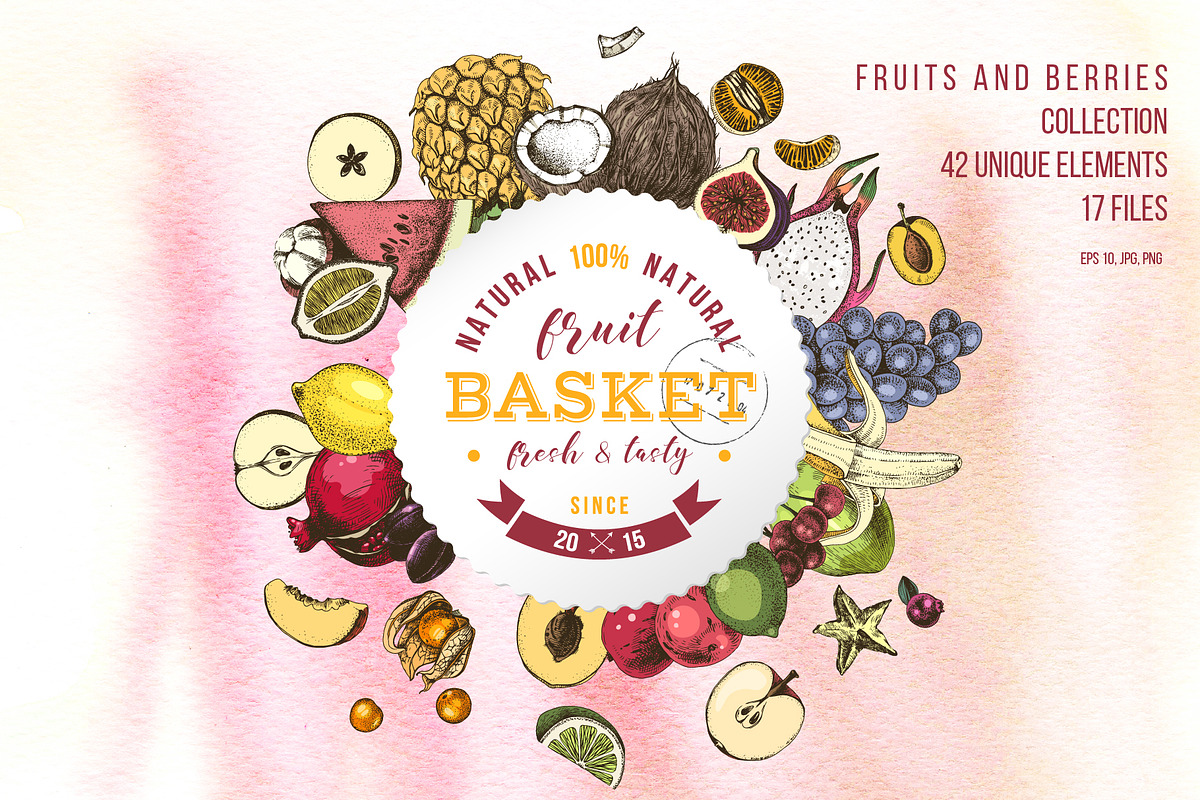Natural food BUNDLE, a Food Illustration by handsketched (Photo 9 of 26)