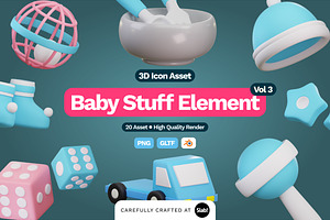 3D Baby Stuff Illustration Vol 3