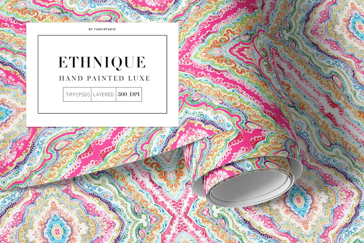 Ethnique, hand painted watercolours!, a Pattern Graphic by TSTUDIO (Photo 1 of 14)