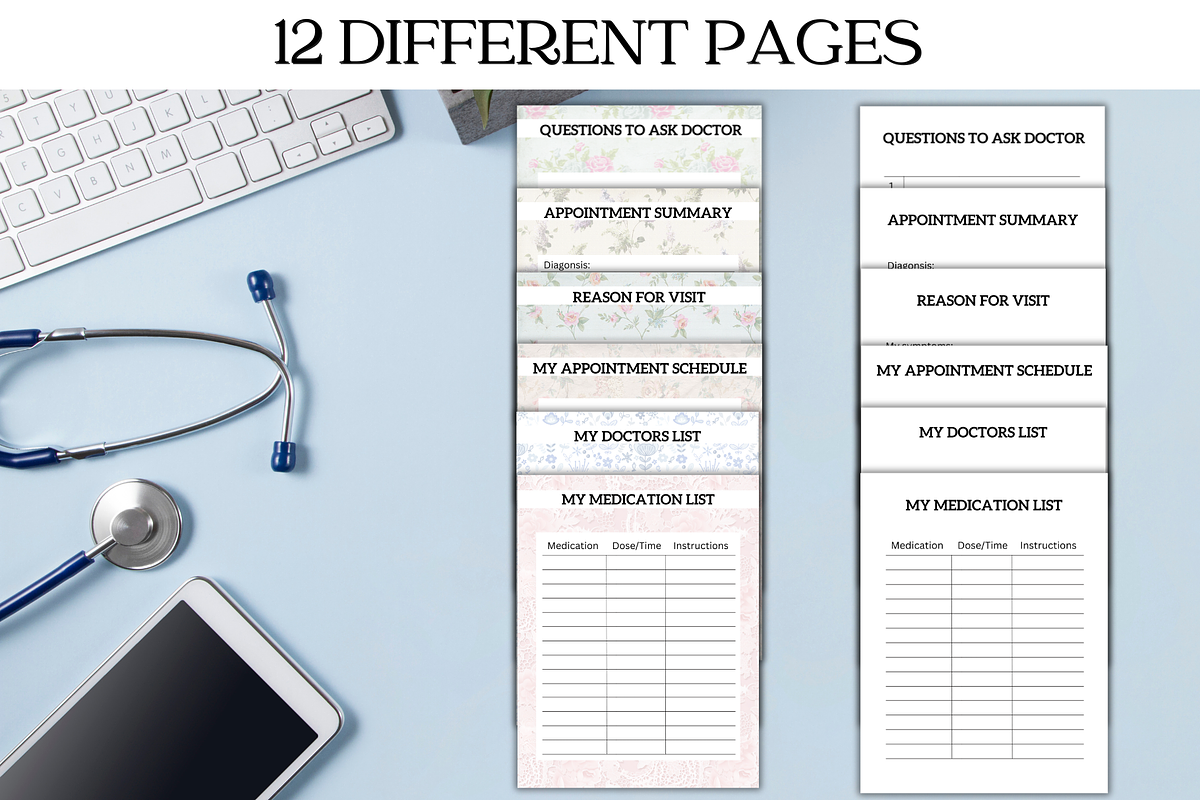 Medical Planner Organizer Journal, a Stationery Template by Pixels N Bows (Photo 2 of 3)