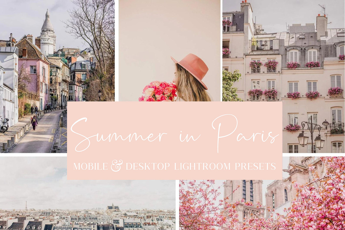 5 PARIS SUMMER LIGHTROOM PRESET, an Action Add-On by Emma Kate Creative (Photo 1 of 10)