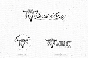 Wild And Boho Premade Logo Bundle