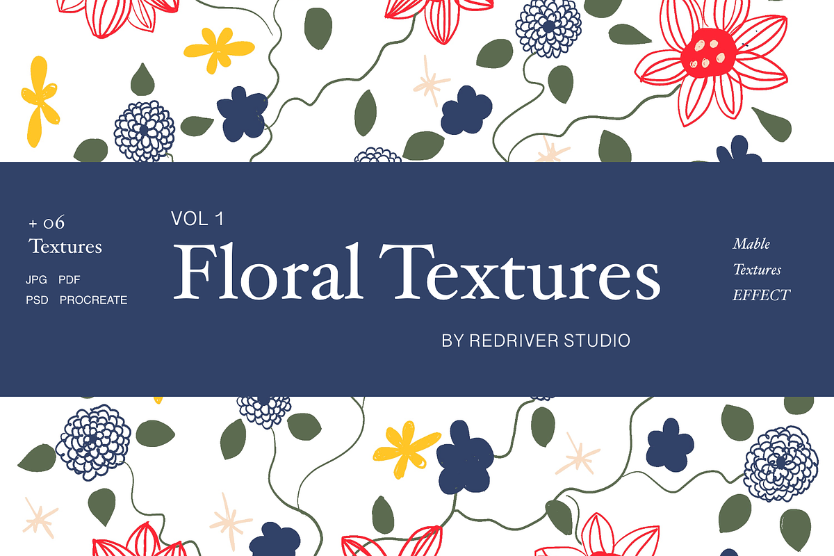 Floral Textures Vol 1, a Texture Graphic by RedRiver Studio (Photo 1 of 6)
