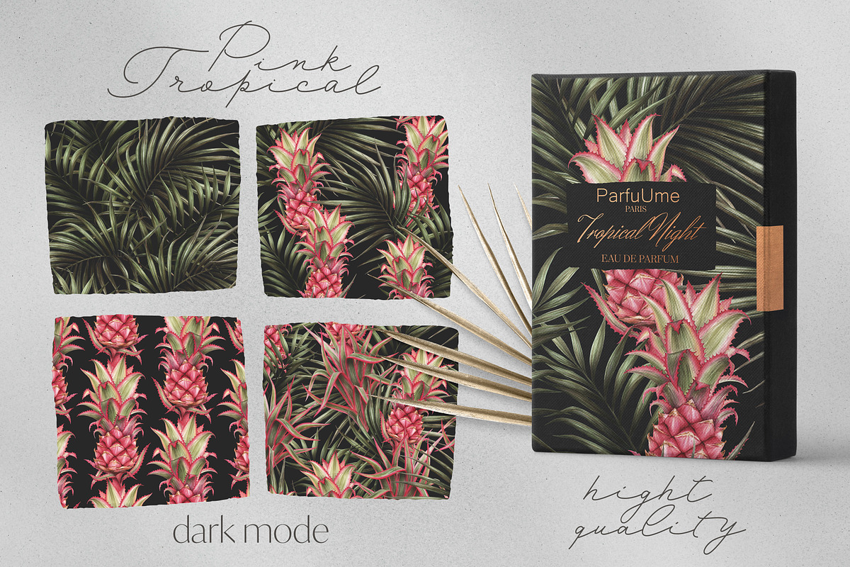 Pink Tropical Seamless Pattern, a Pattern Graphic by Bigio Designs (Photo 3 of 8)