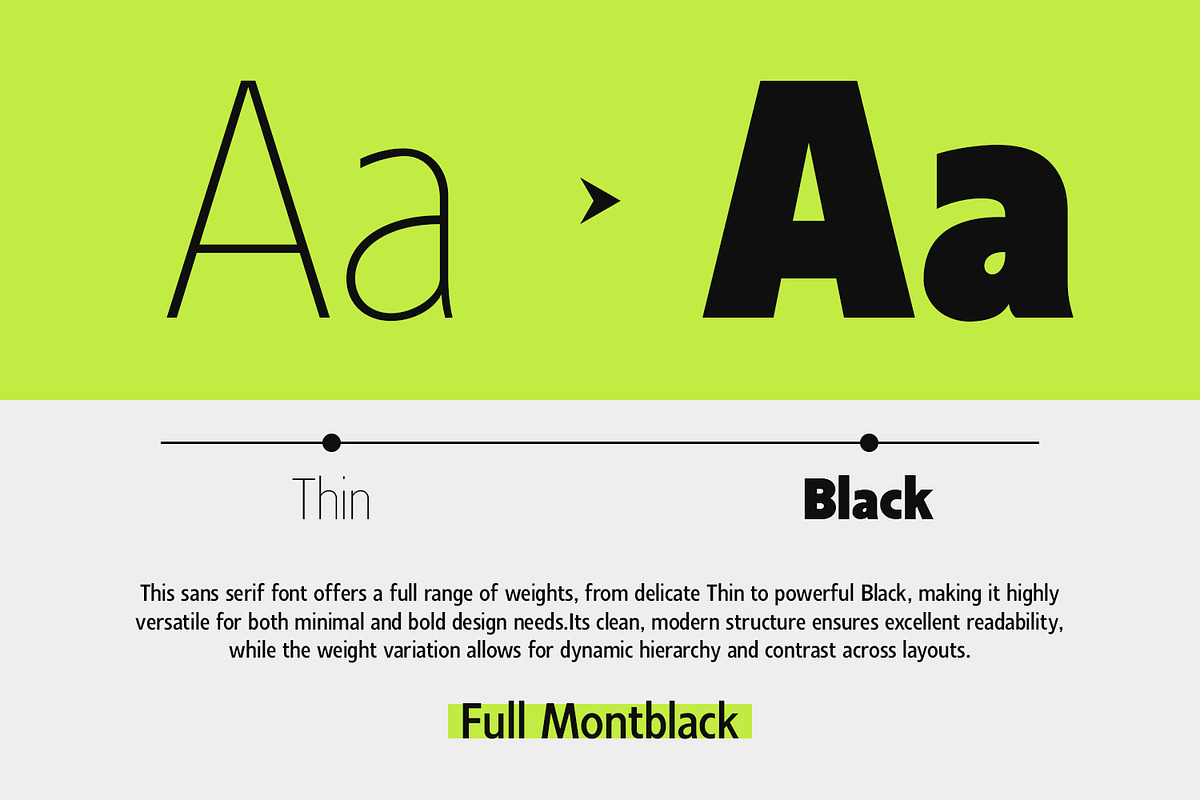 Montblack - Sans Serif Font Family, a Sans Serif Font by Umitype (Photo 3 of 10)
