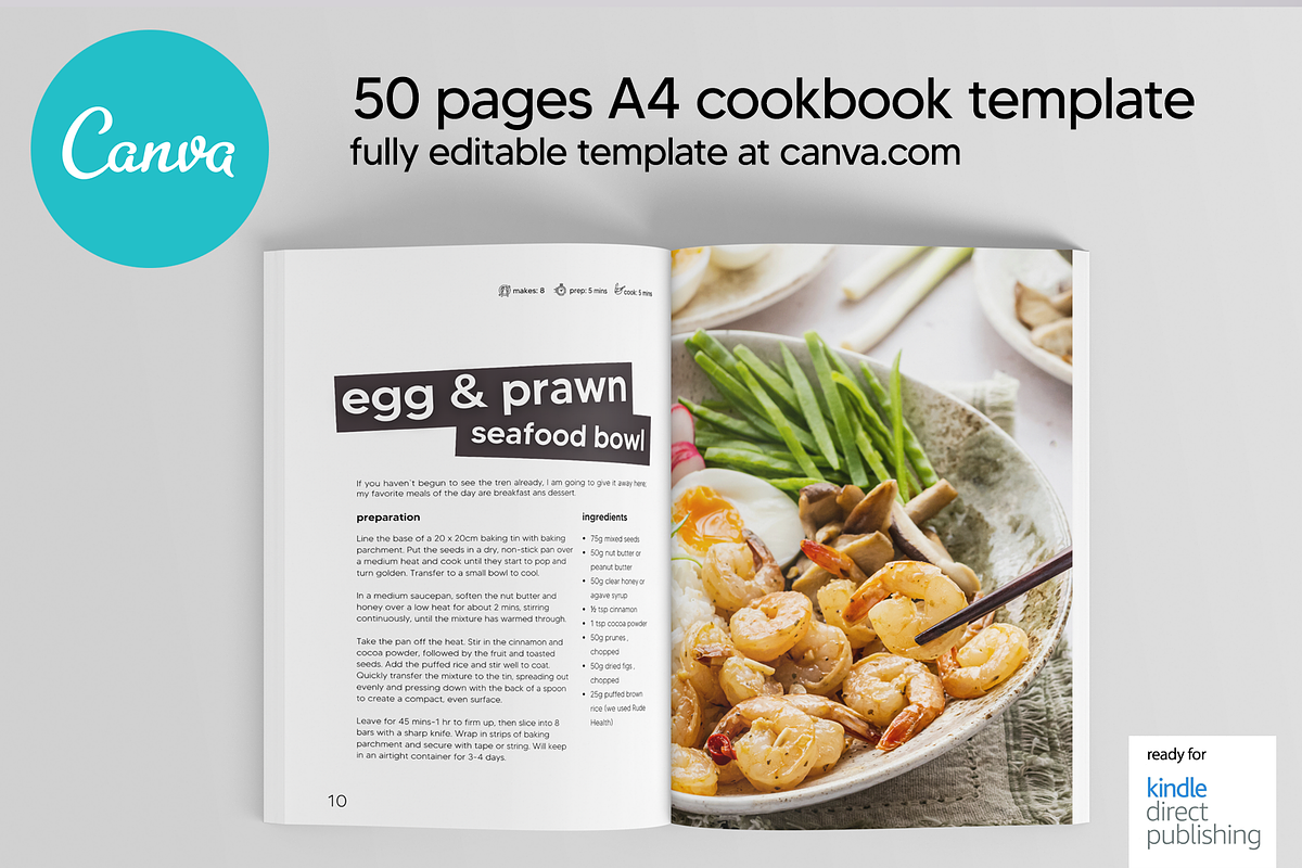 Canva Recipes Cookbook Template, a Magazine Template by DeLaGranSiete (Photo 6 of 9)