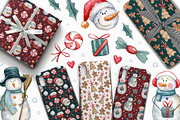Cute snowmen collection, a Decorative Illustration by Aquarellka (Thumbnail 2 of 9)
