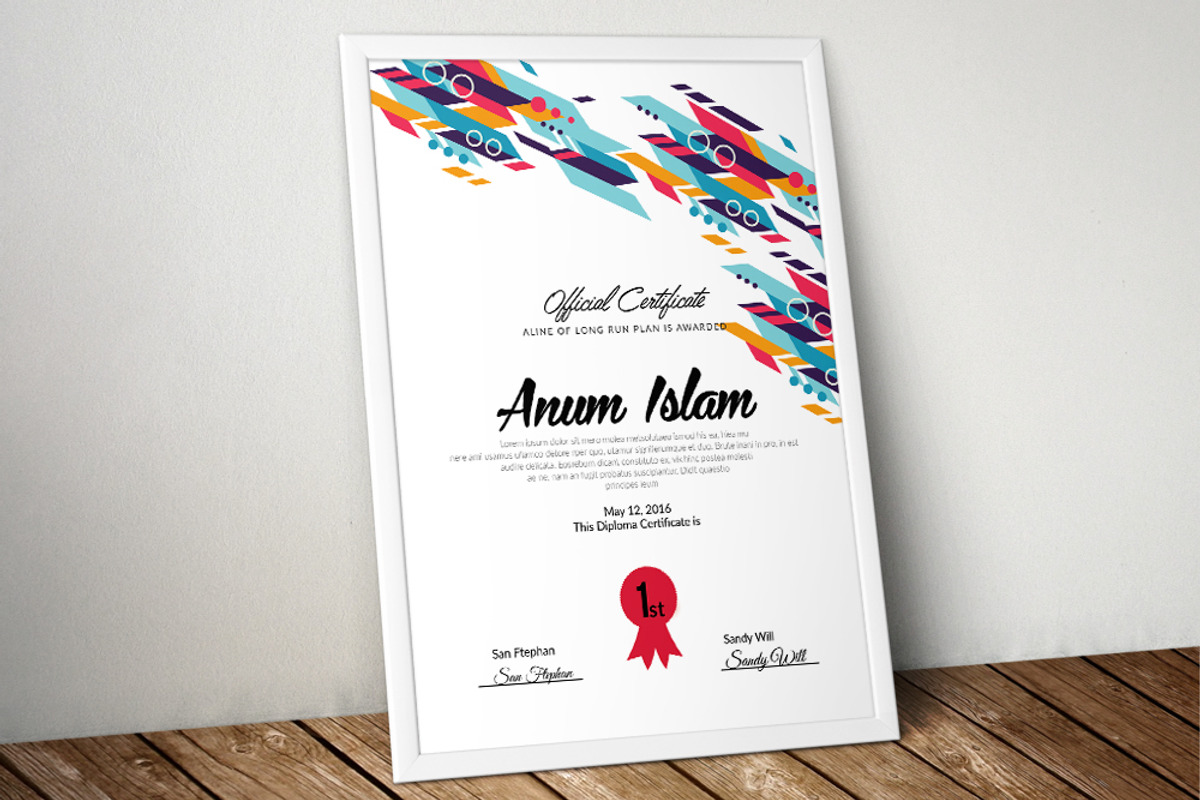 10 Minimal Certificates & Diplomas, a Stationery Template by Design Up (Photo 8 of 11)