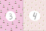 Pink Christmas seamless patterns, a Pattern Graphic by Katie Lisker (Thumbnail 3 of 5)