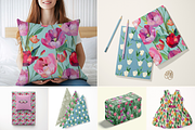 Tulips Seamless Patterns, a Pattern Graphic by Ninterints (Thumbnail 6 of 7)
