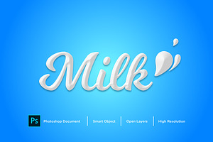 Milk Text Effect & Layer Style