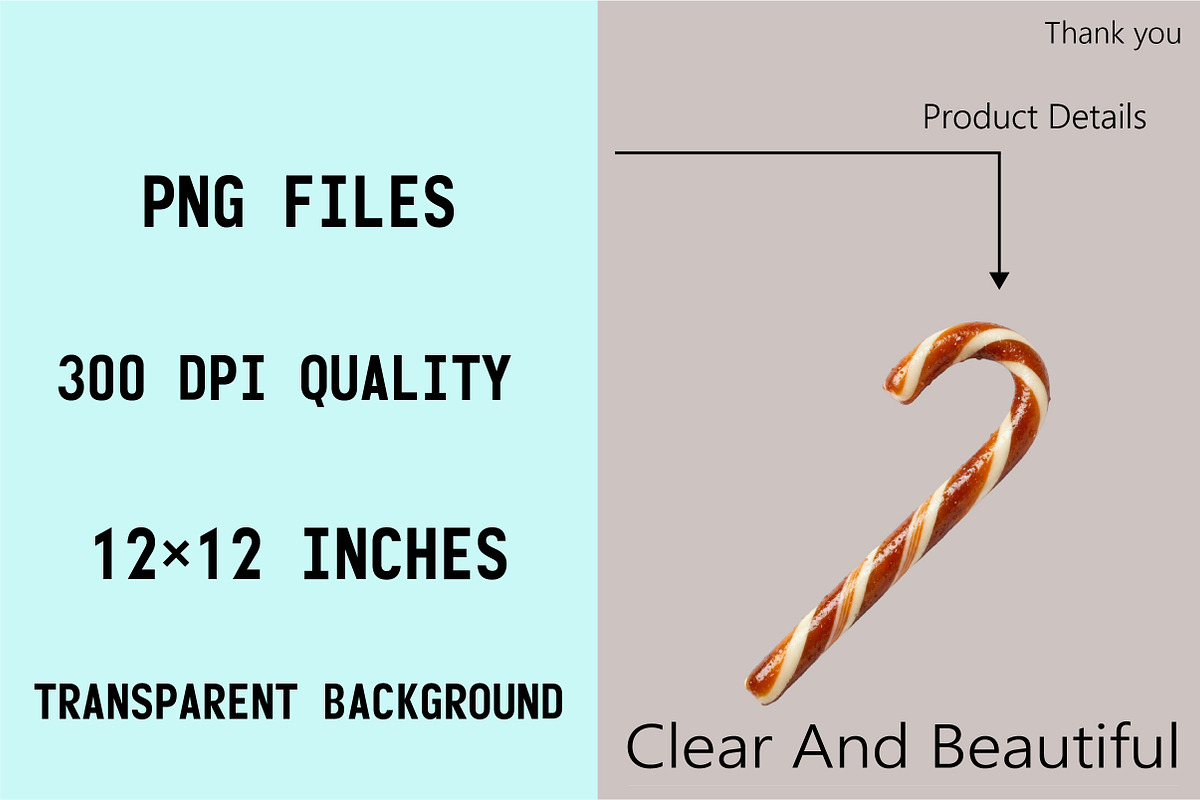 Watercolor Christmas Candy Cane Clip, an Illustration by SVGArt (Photo 4 of 8)