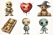 Voodoo Dolls Halloween Bundle, an Illustration by Pixels.Craft (Thumbnail 2 of 7)