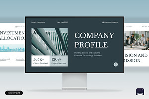 Fintech Company Profile, a Presentation Template by Claymoon Lab