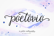 Poetovio - Poetic calligraphy, a Script Font by Junik Studio (Thumbnail 1 of 5)