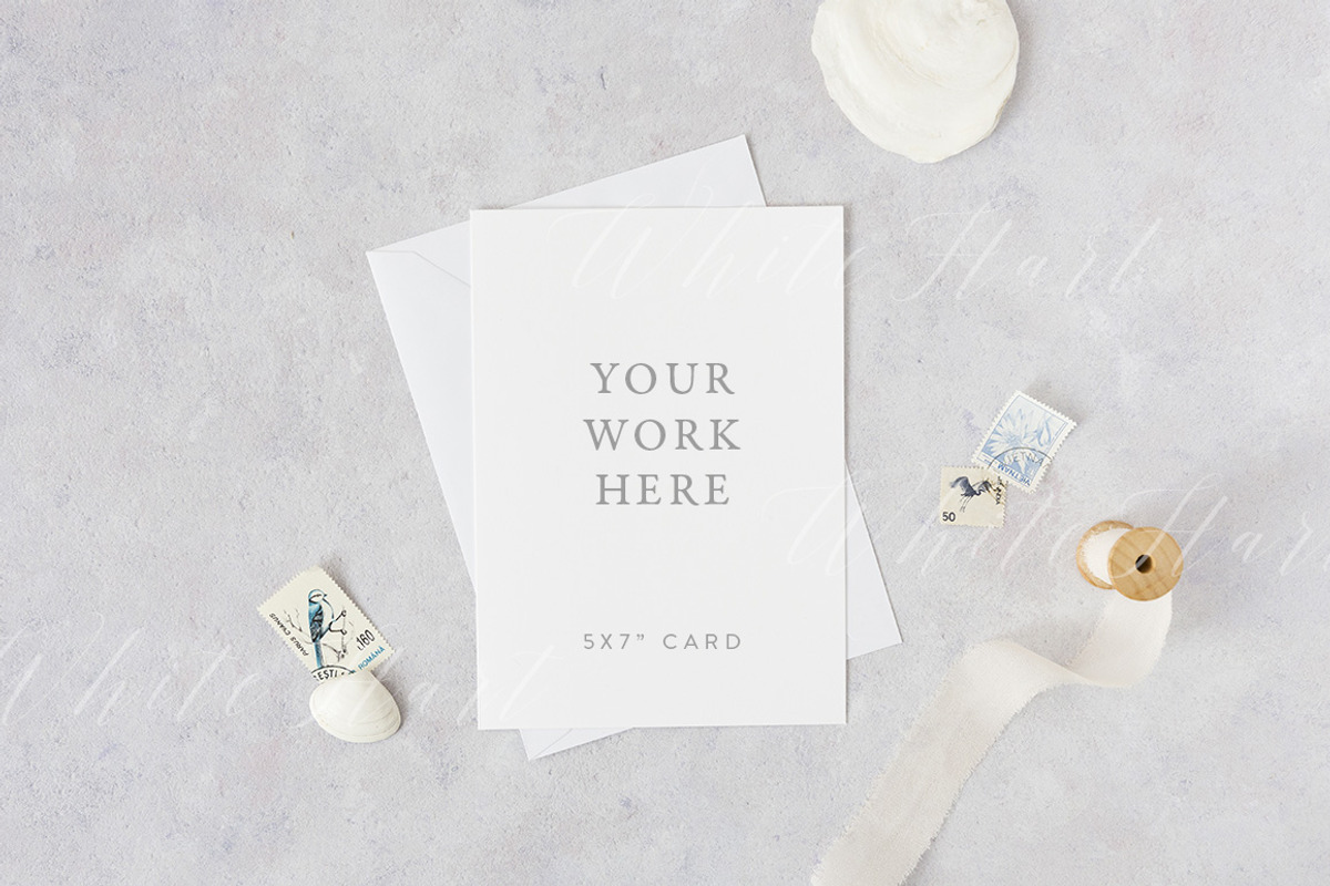 BUNDLE: 5x7 stationery mockup pack, a Print Template by White Hart Co. (Photo 9 of 9)