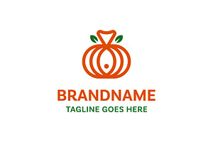 Fish and Pumpkin Modern Logo, a Branding & Logo Template by Pray Art Design Studio