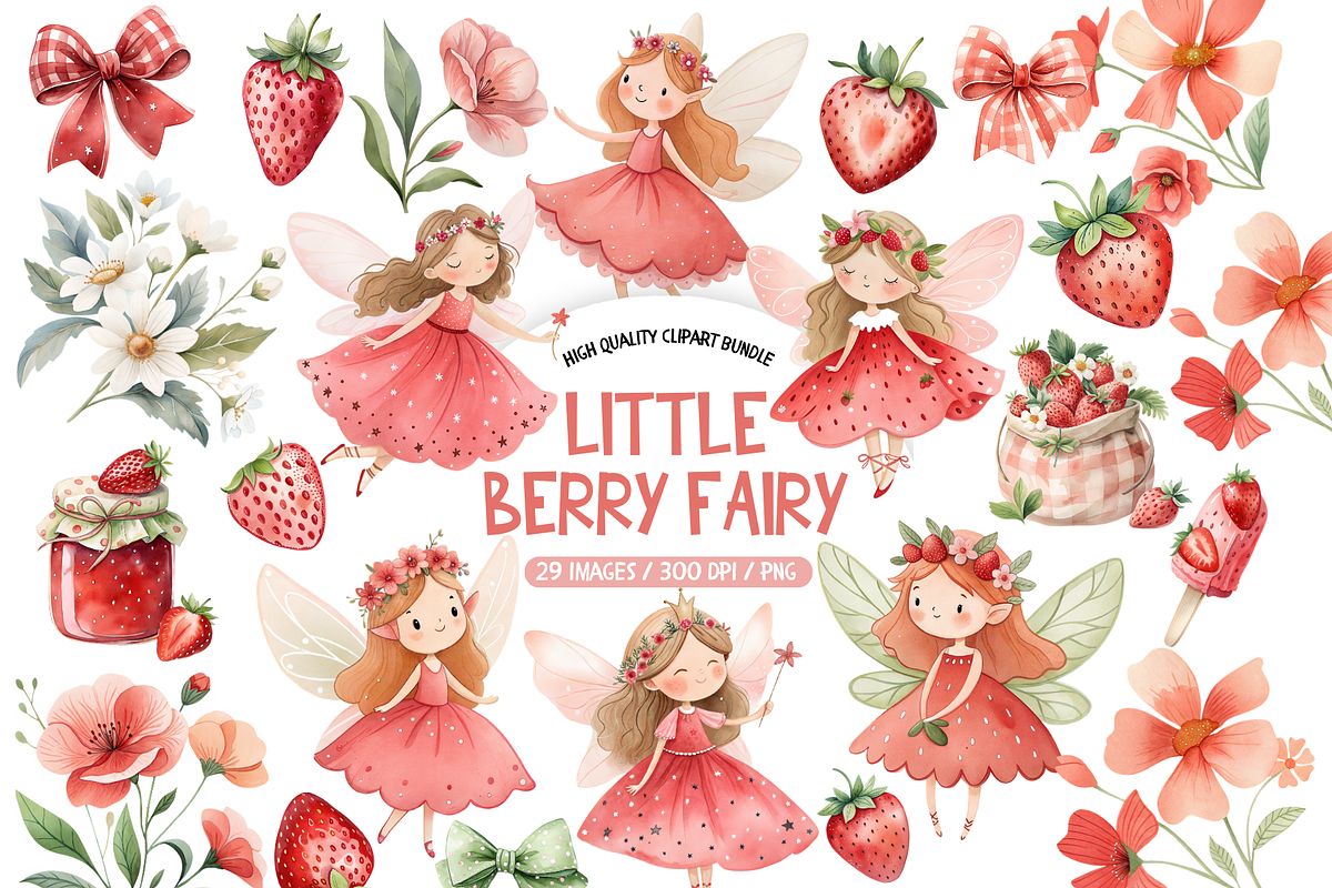 Little Berry Fairy PNG, an Object Illustration by TatiMockup (Photo 1 of 5)