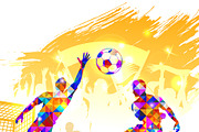 Soccer posters and silhouette player, a Decorative Illustration by TAlex (Thumbnail 6 of 6)