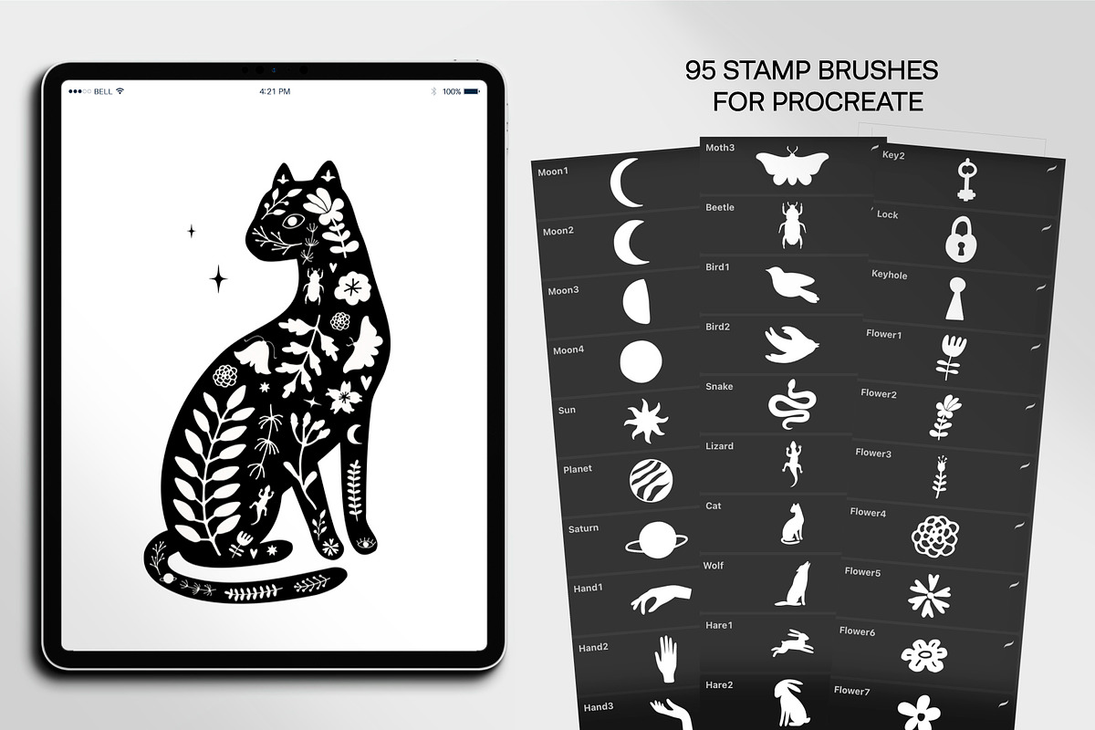 Linocut Style Stamp Brushes, a Brush Add-On by NinaFedorova (Photo 4 of 8)