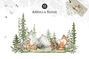 Forest Babies. Wild Animals clipart, an Animal Illustration by Kreker Kate (Thumbnail 2 of 12)